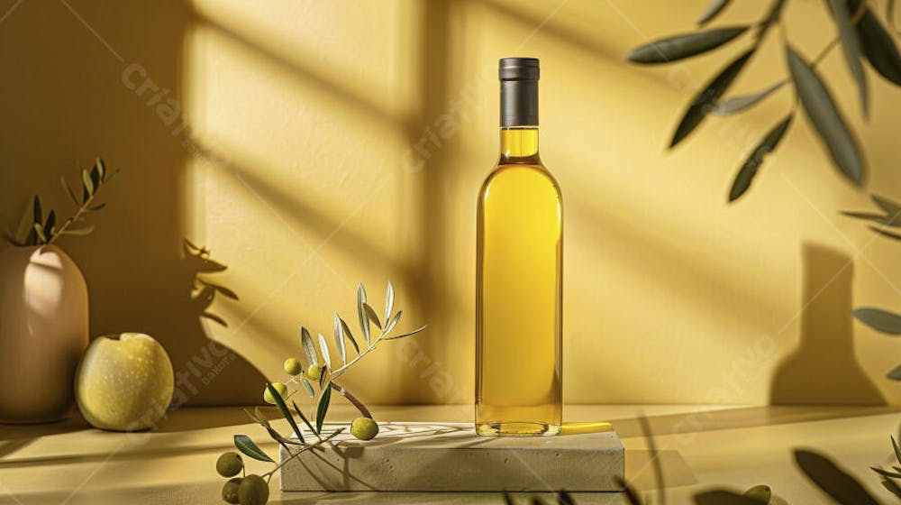 Garrafa de Azeite Artesanal com Iluminação Natural