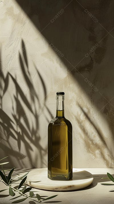 Garrafa de Azeite Artesanal com Iluminação Natural