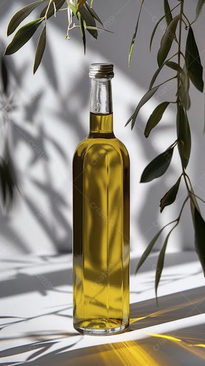 Garrafa de Azeite Artesanal com Iluminação Natural