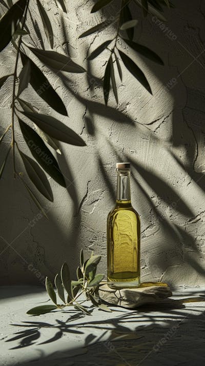 Garrafa de Azeite Artesanal com Iluminação Natural