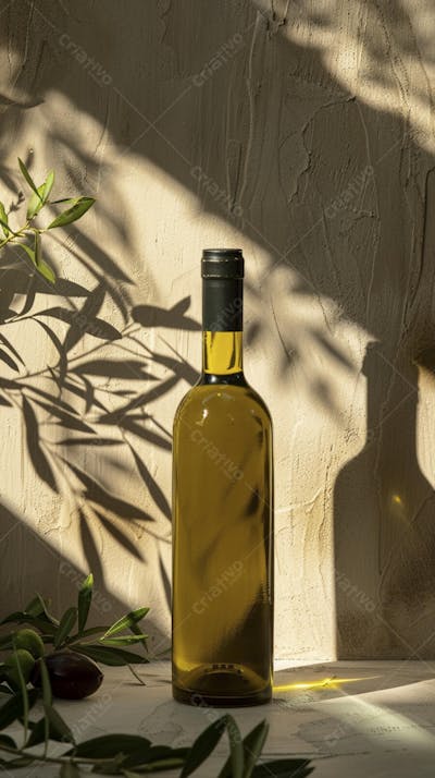 Garrafa de Azeite Artesanal com Iluminação Natural