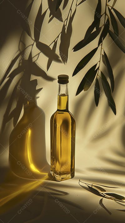 Garrafa de Azeite Artesanal com Iluminação Natural