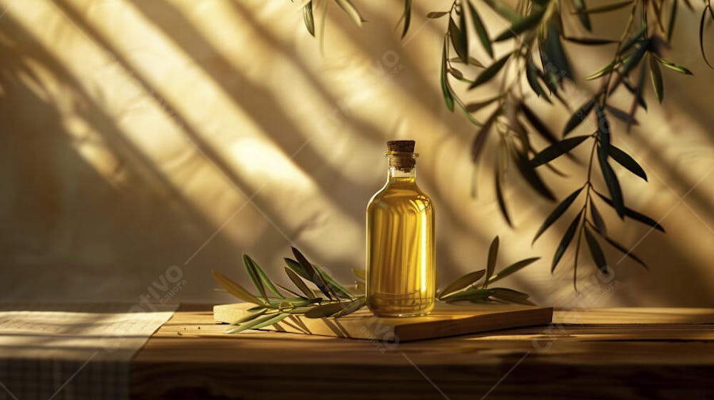 Garrafa de Azeite Artesanal com Iluminação Natural