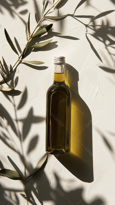 Garrafa de Azeite Artesanal com Iluminação Natural