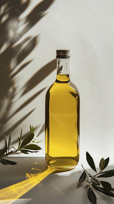 Garrafa de Azeite Artesanal com Iluminação Natural
