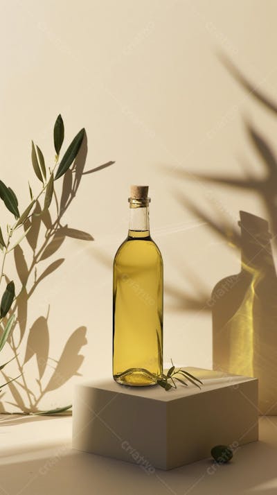 Garrafa de Azeite Artesanal com Iluminação Natural