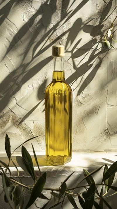 Garrafa de Azeite Artesanal com Iluminação Natural