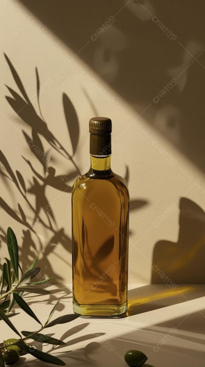 Garrafa de Azeite Artesanal com Iluminação Natural