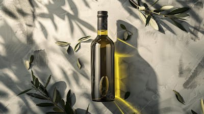 Garrafa de Azeite Artesanal com Iluminação Natural