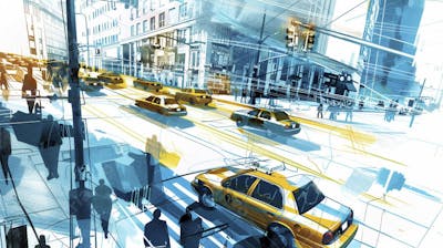 Esboço Artístico de Nova York - Ilustração Urbana e Arquitetura Moderna