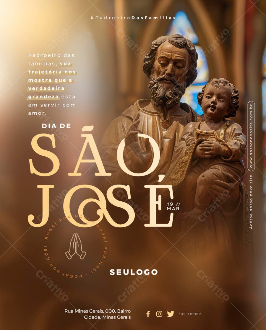 Flyer Dia de São José PSD Editável