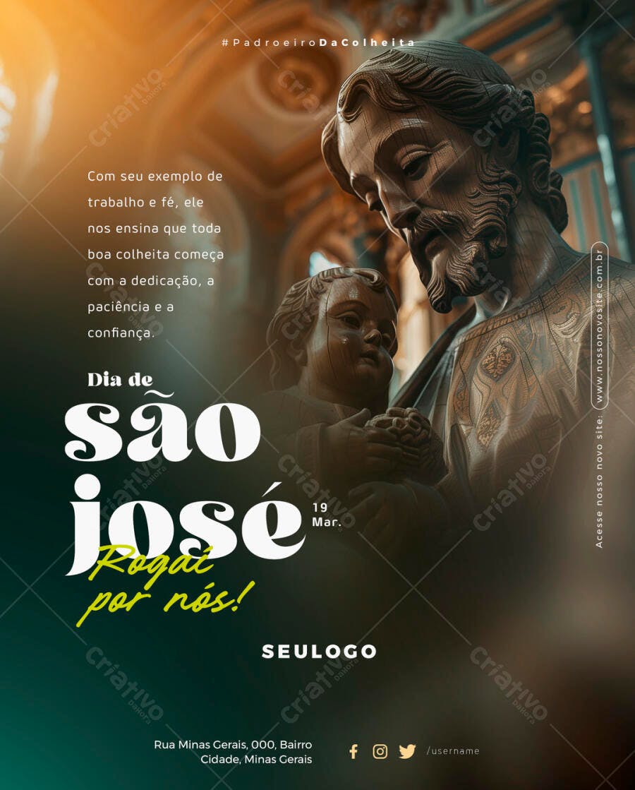 Flyer Dia de São José PSD Editável