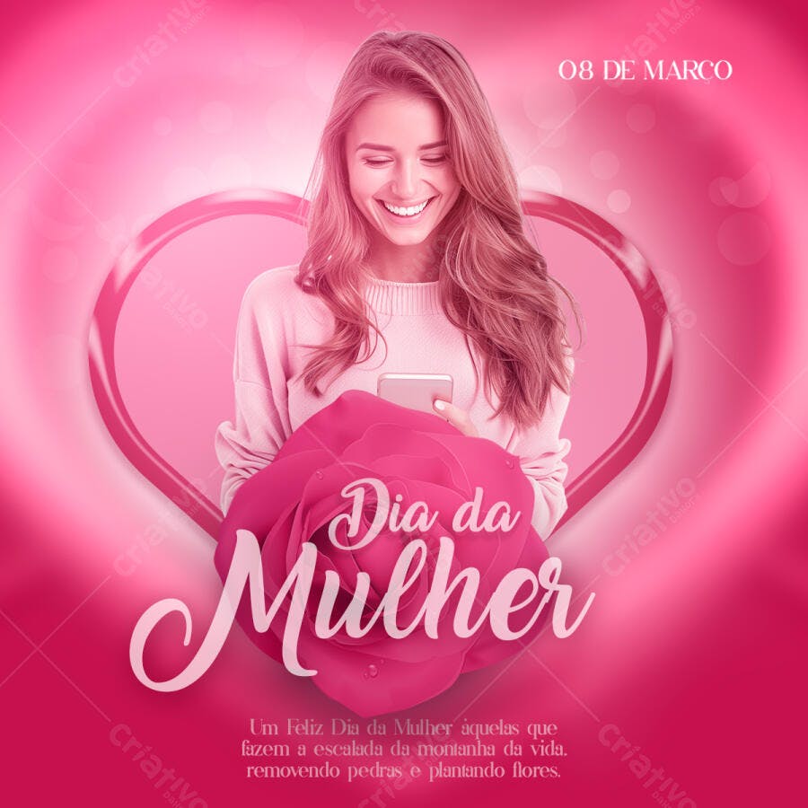 Flyer Dia Internacional da Mulher PSD Editável
