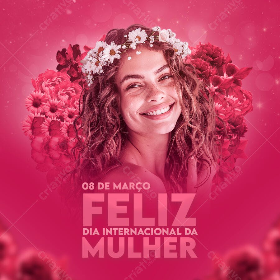 Flyer Dia Internacional da Mulher PSD Editável