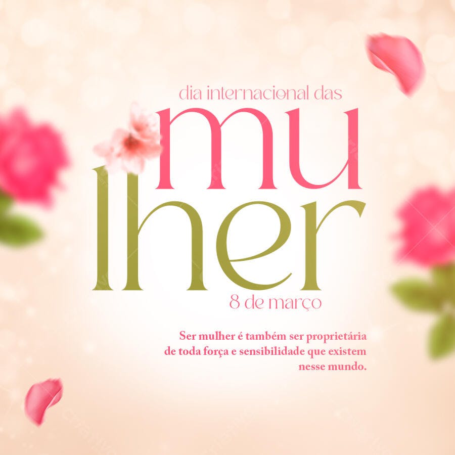 Post para Dia Internacional da Mulher PSD Editável