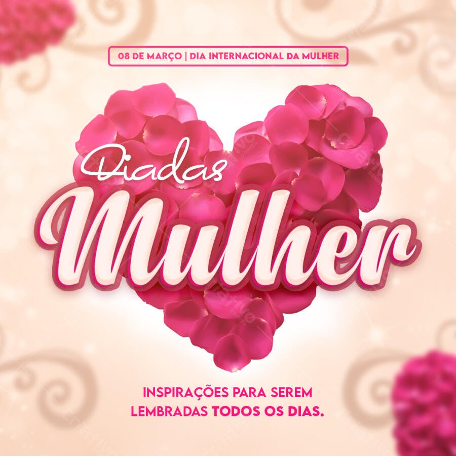 Postagem Dia Internacional da Mulher PSD Editável