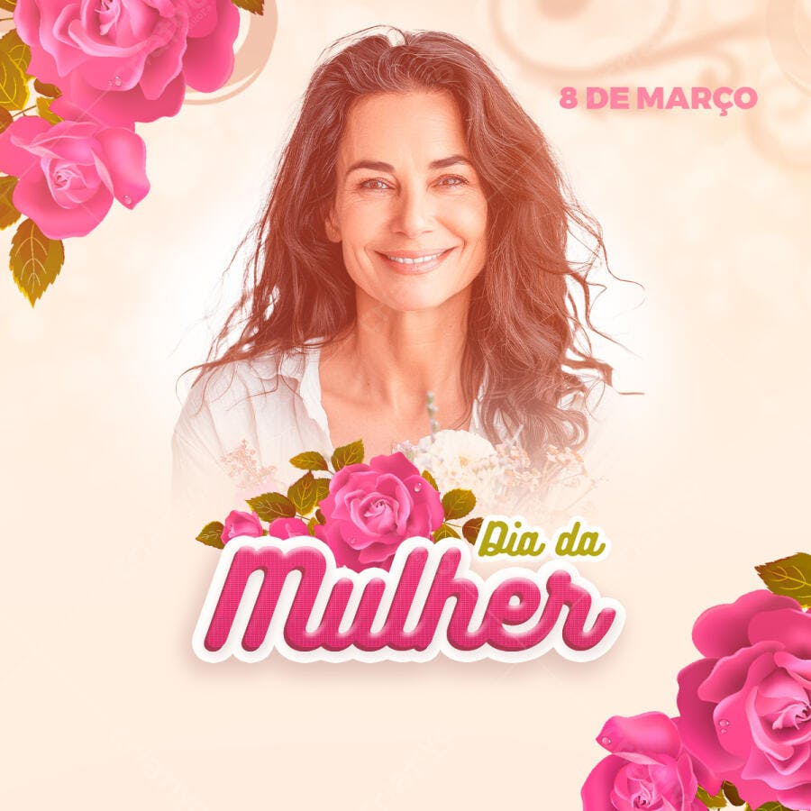 Postagem Dia Internacional da Mulher PSD Editável