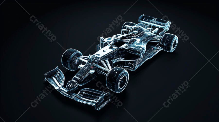 Modelo Fórmula 1 em renderização digital