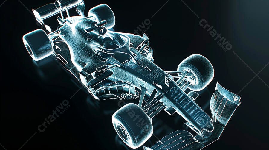 Modelo Fórmula 1 em renderização digital