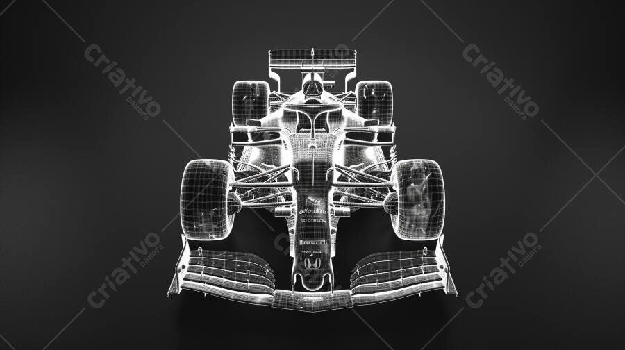 Modelo Fórmula 1 em renderização 3D
