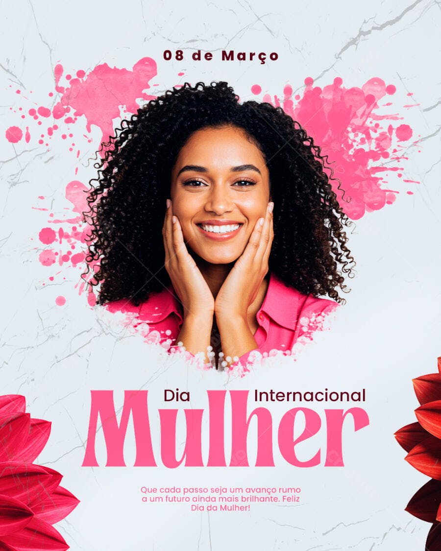 Flyer Dia Internacional da Mulher PSD Editável