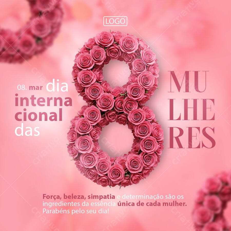 Postagem Dia Internacional da Mulher PSD Editável