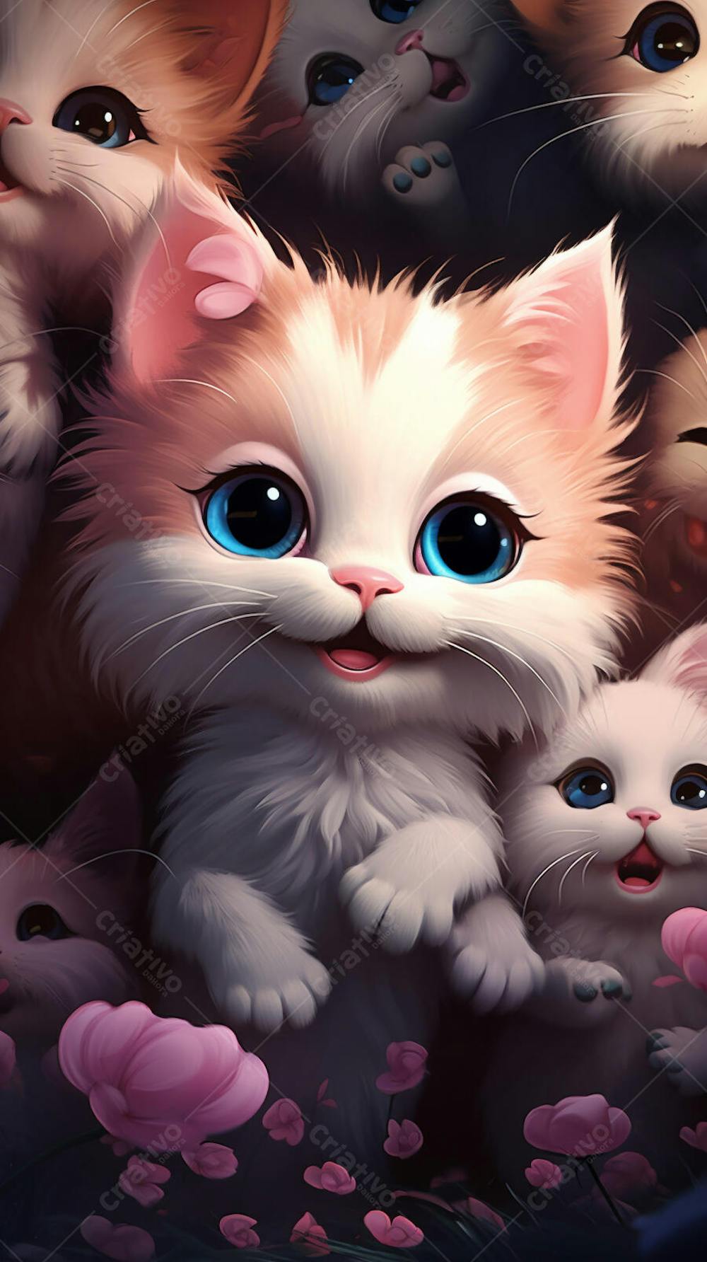 Filhotes de Gatos Fofos - Imagem Adorável e Divertida