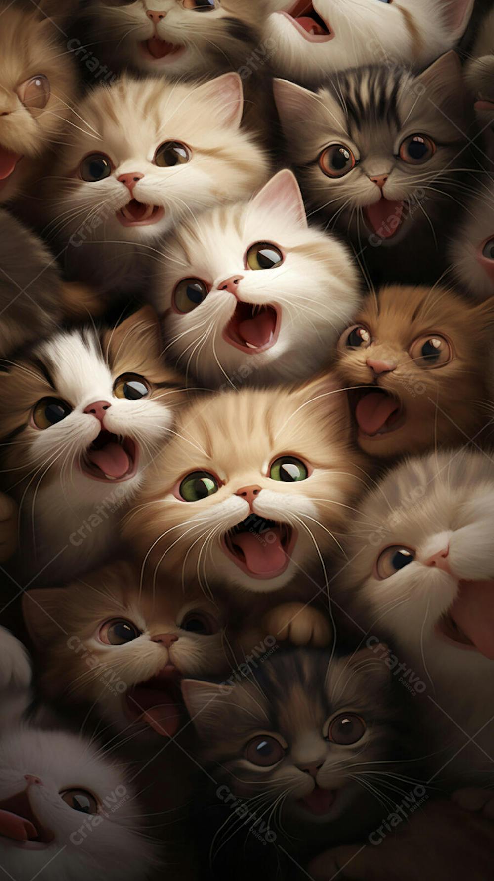 Filhotes de Gatos Fofos - Imagem Adorável e Divertida