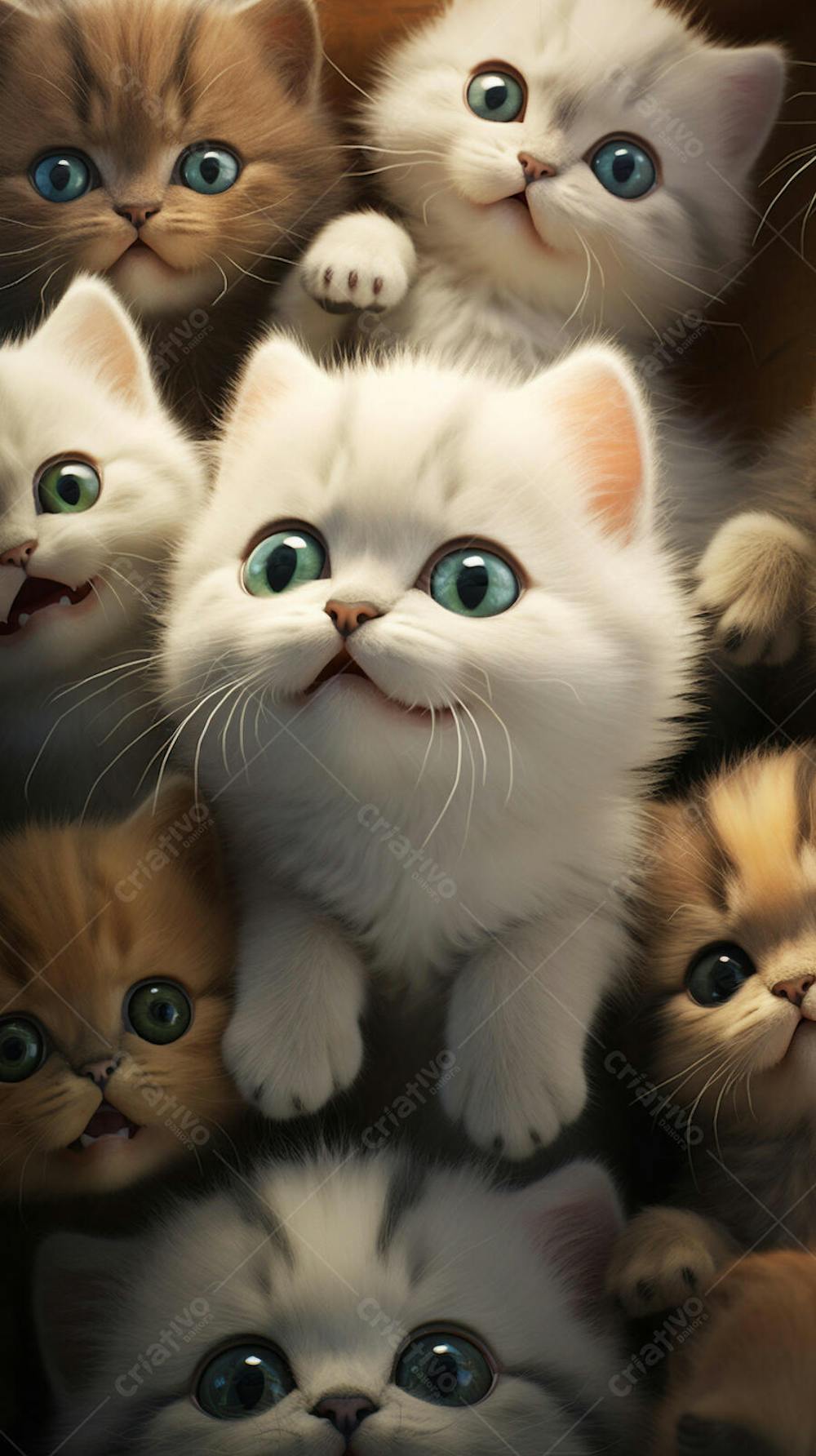 Filhotes de Gatos Fofos - Imagem Adorável e Divertida