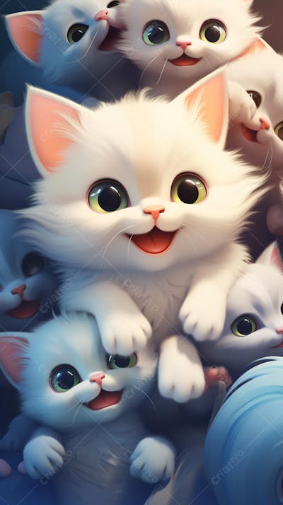 Filhotes de Gatos Fofos - Imagem Adorável e Divertida