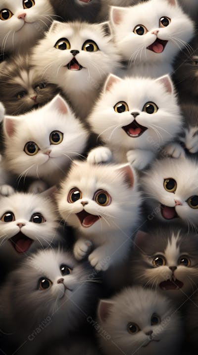 Filhotes de Gatos Fofos - Imagem Adorável e Divertida
