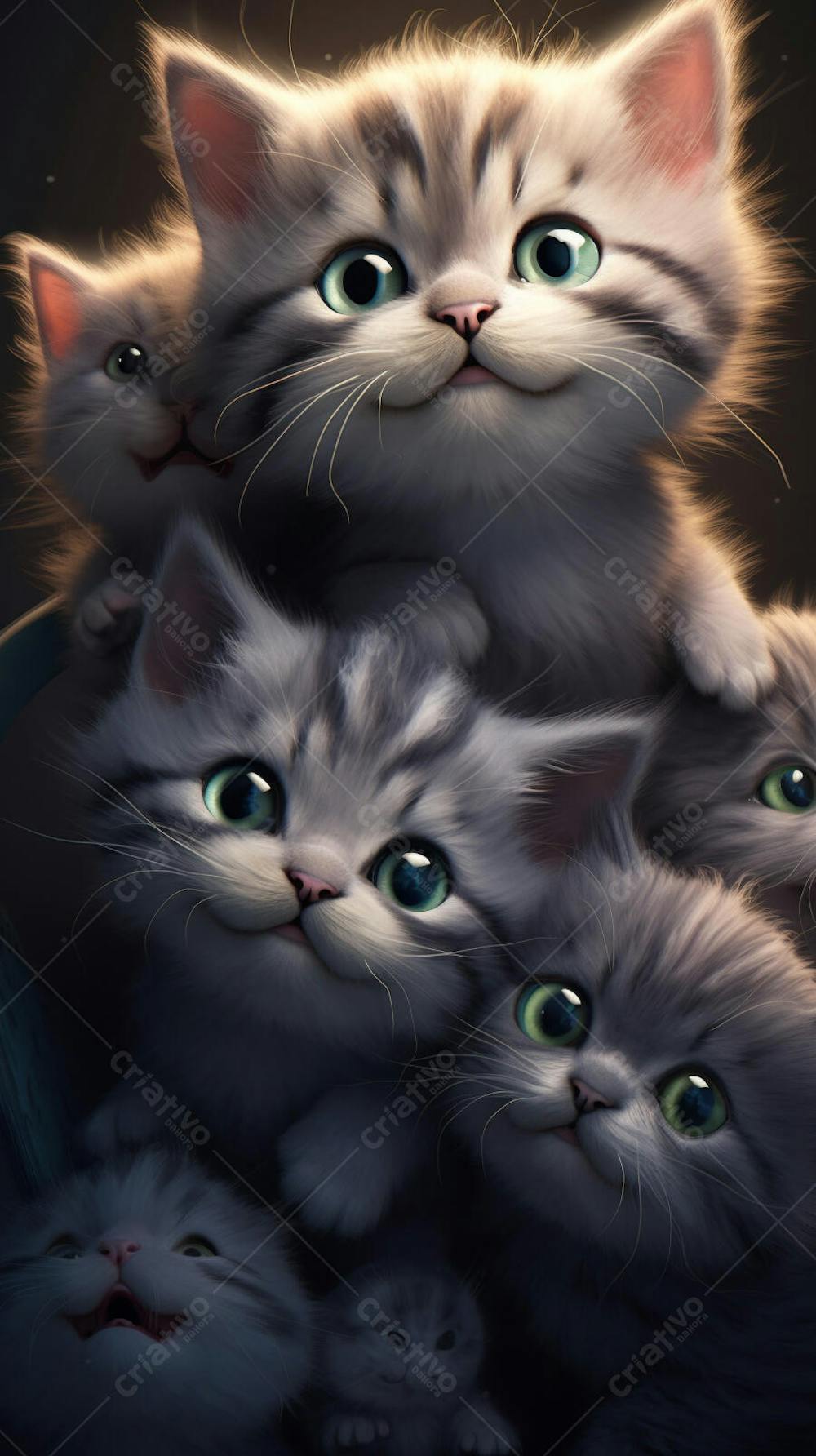 Filhotes de Gatos Fofos - Imagem Adorável e Divertida