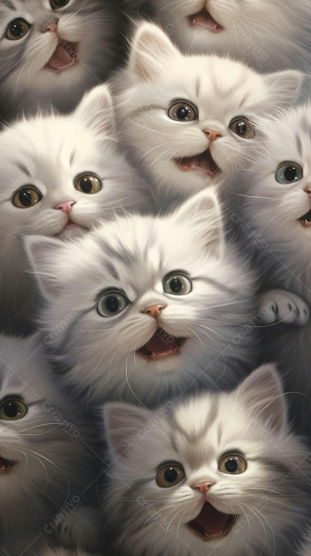 Filhotes de Gatos Fofos - Imagem Adorável e Divertida