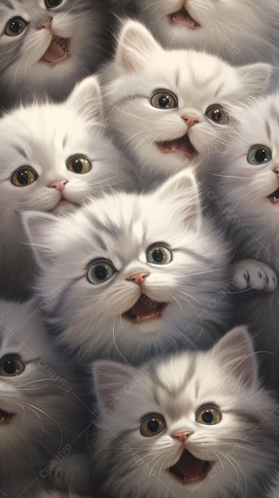 Filhotes de Gatos Fofos - Imagem Adorável e Divertida