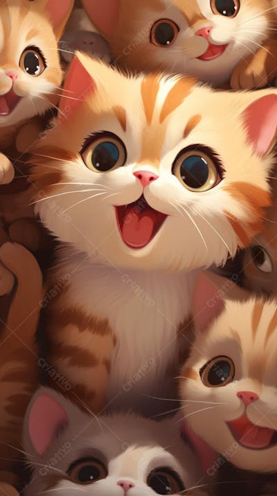 Filhotes de Gatos Fofos - Imagem Adorável e Divertida