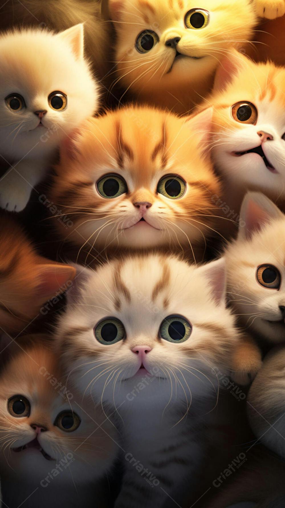 Filhotes de Gatos Fofos - Imagem Adorável e Divertida