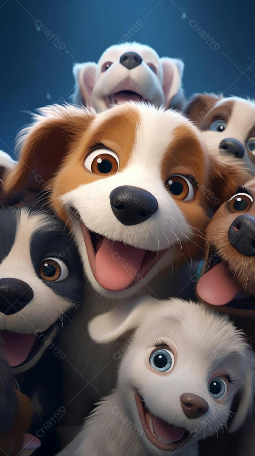 Filhotes de Cachorros Fofos - Imagem Alegre e Encantadora
