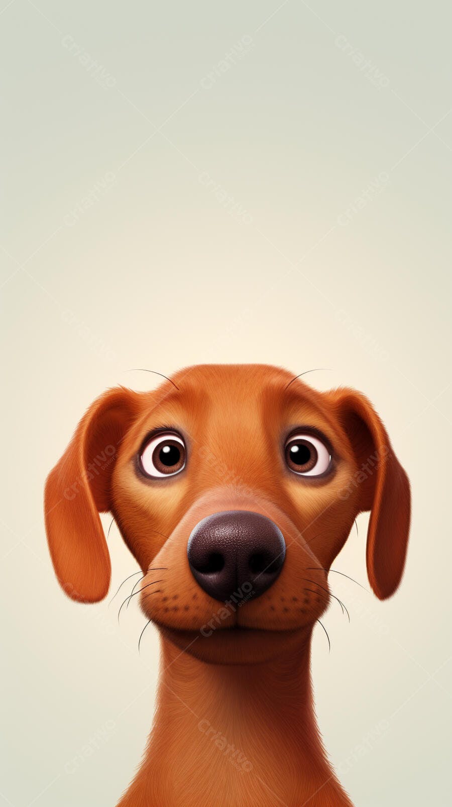 Cachorro Marrom Olhando para Cima