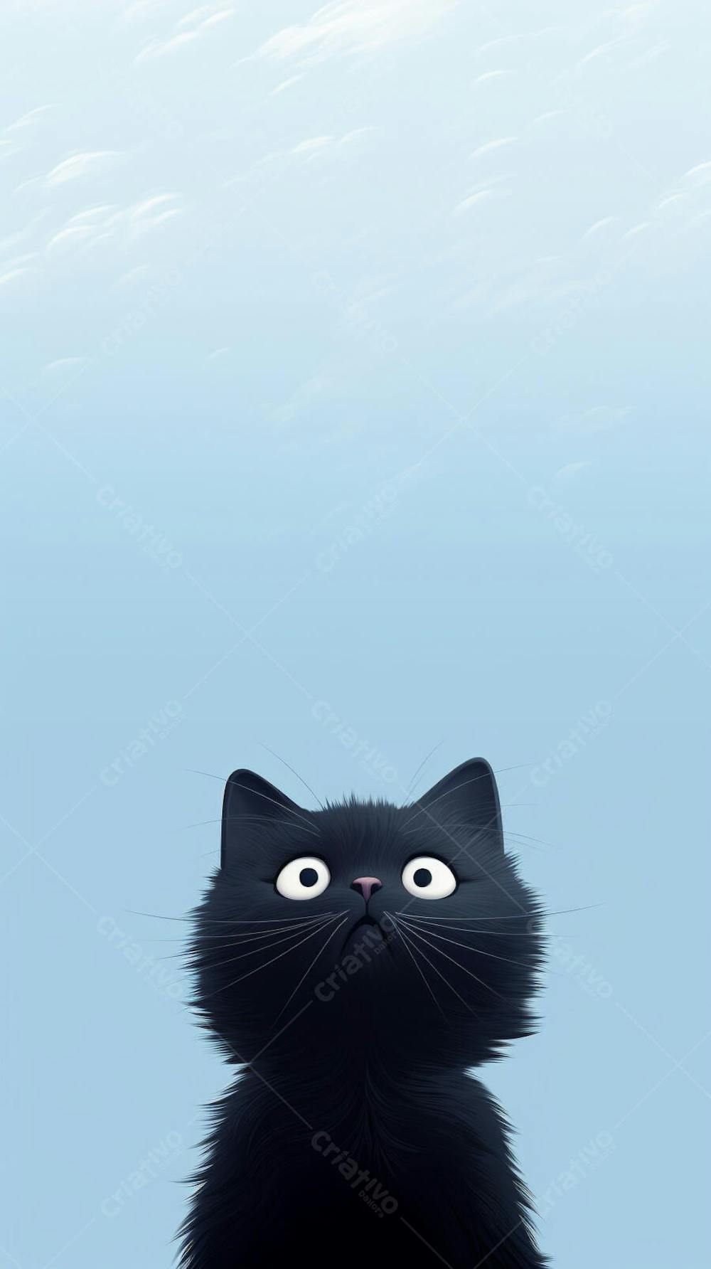 Wallpaper de Gato Fofo - Fundo Minimalista e Divertido