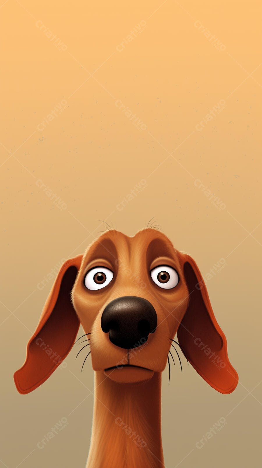 Cachorro Marrom Olhando para Cima