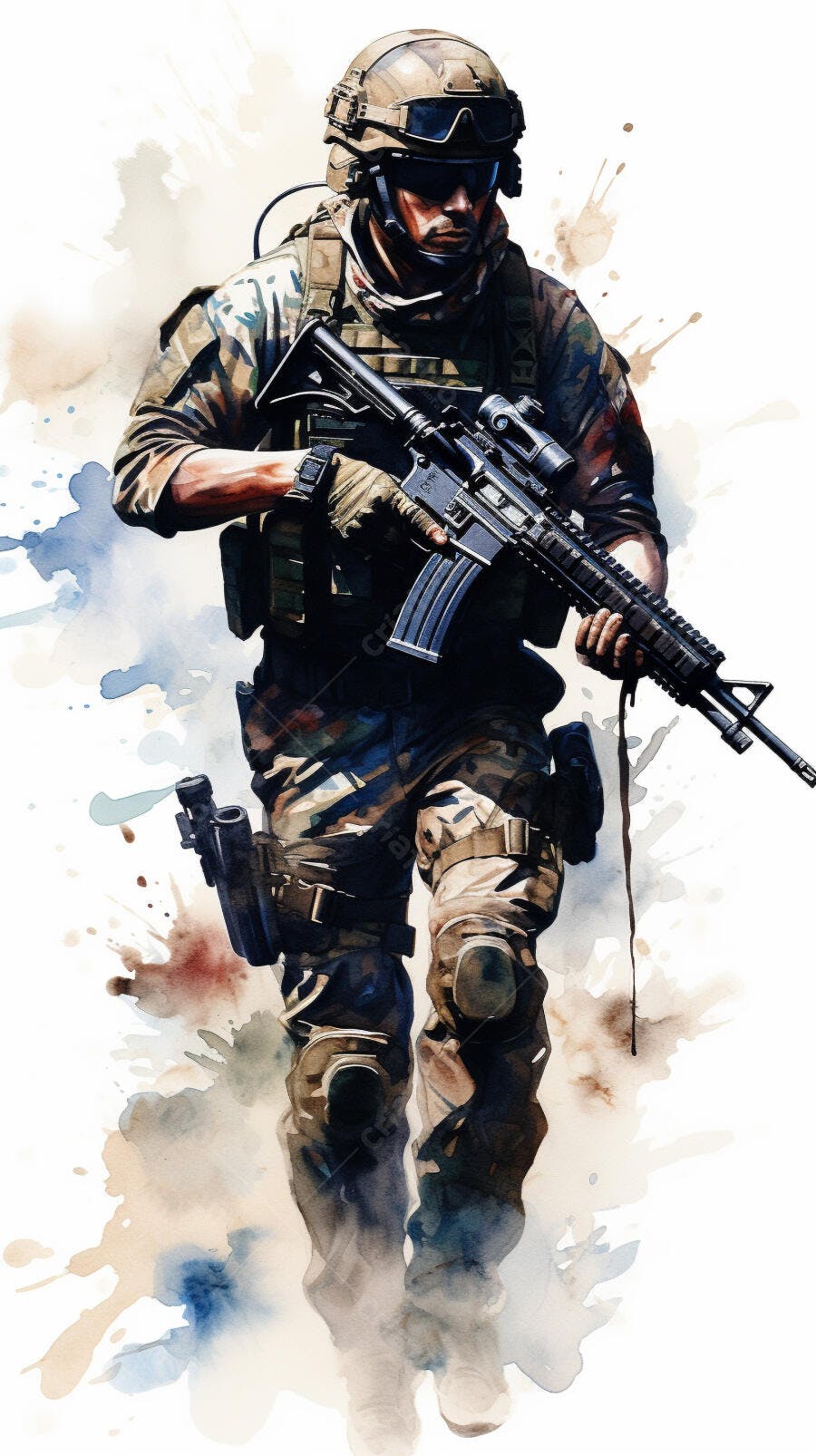 Soldado em Patrulha Uniforme Militar