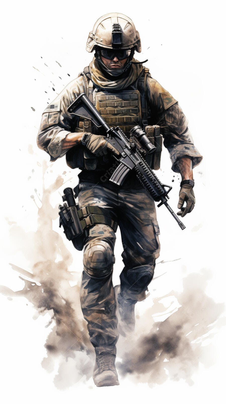 Soldado em Patrulha Uniforme Militar