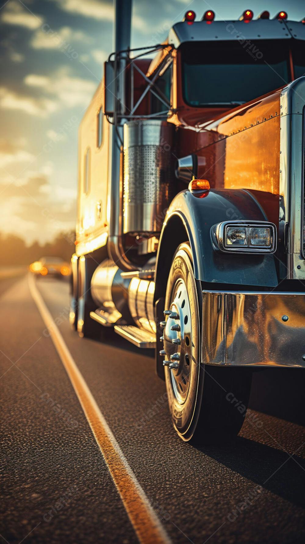 Caminhão Americano - Estrada Infinita pelo Deserto