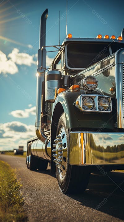 Caminhão Americano - Estrada Infinita pelo Deserto
