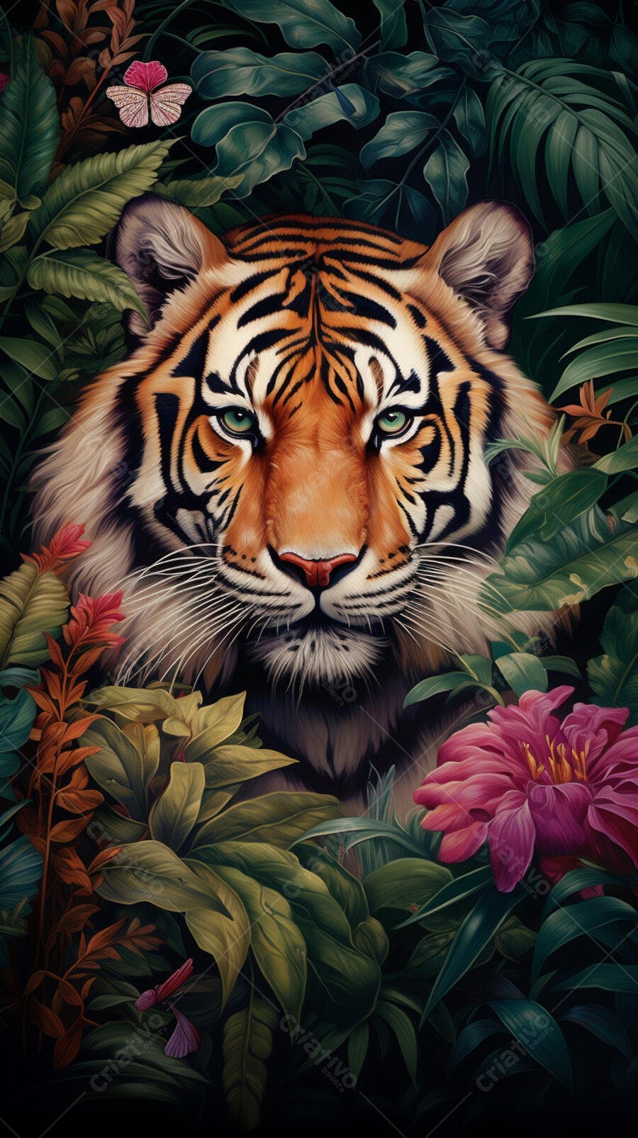 Tigre em Foco na Selva Tropical