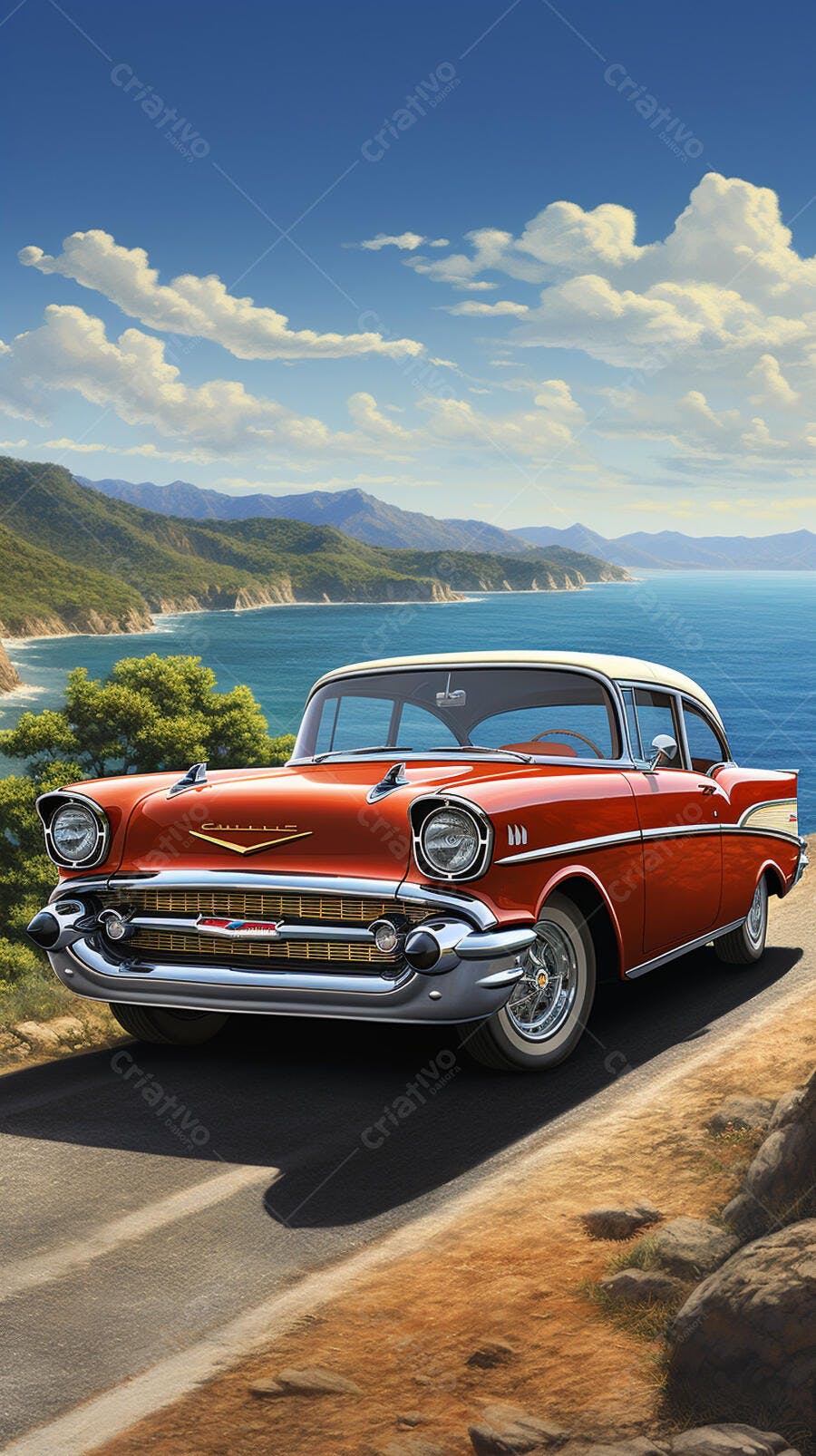 Chevrolet 1957 Vermelho na Costa