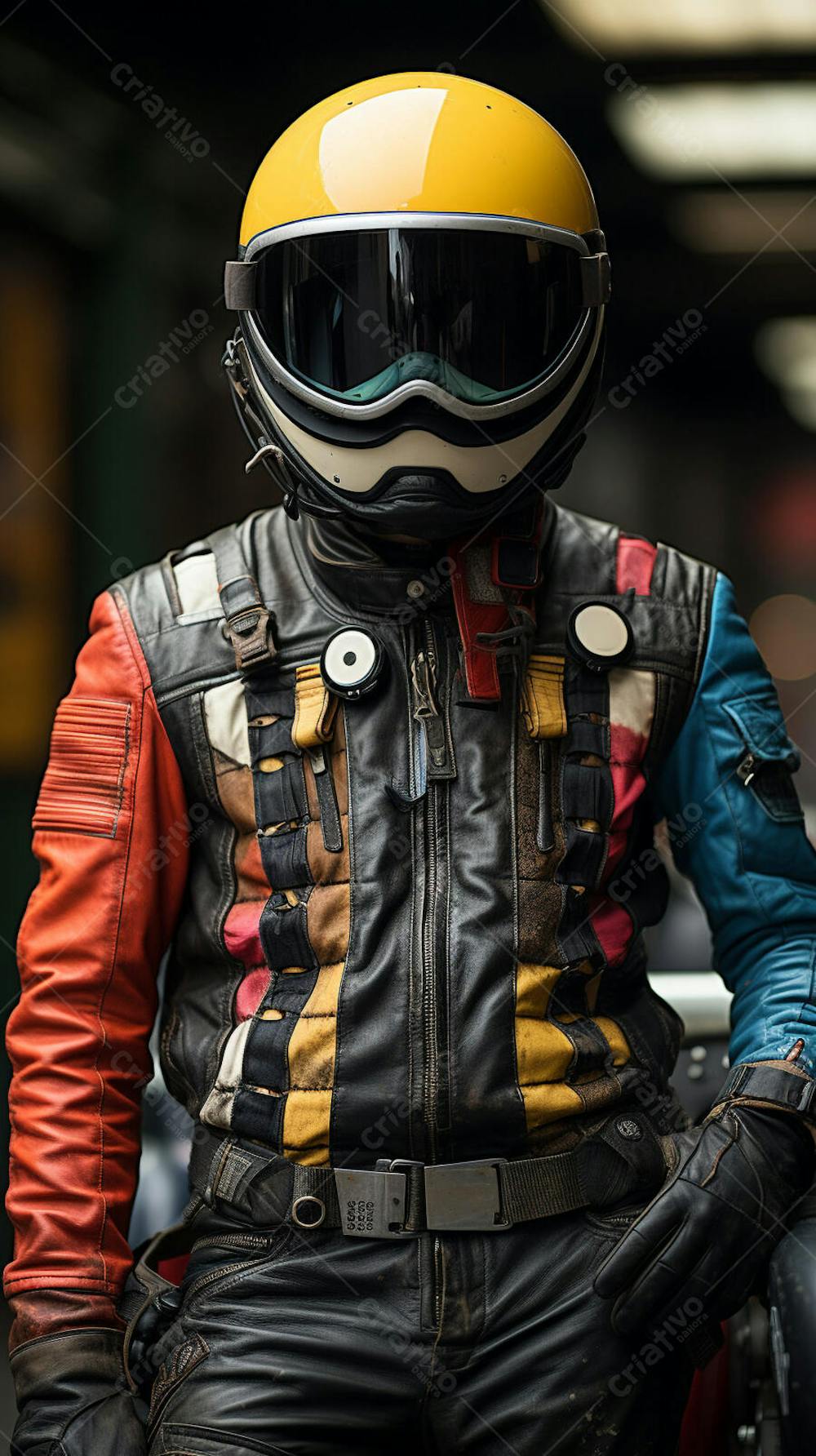 Homem com traje espacial