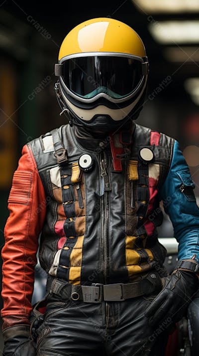 Homem com traje espacial