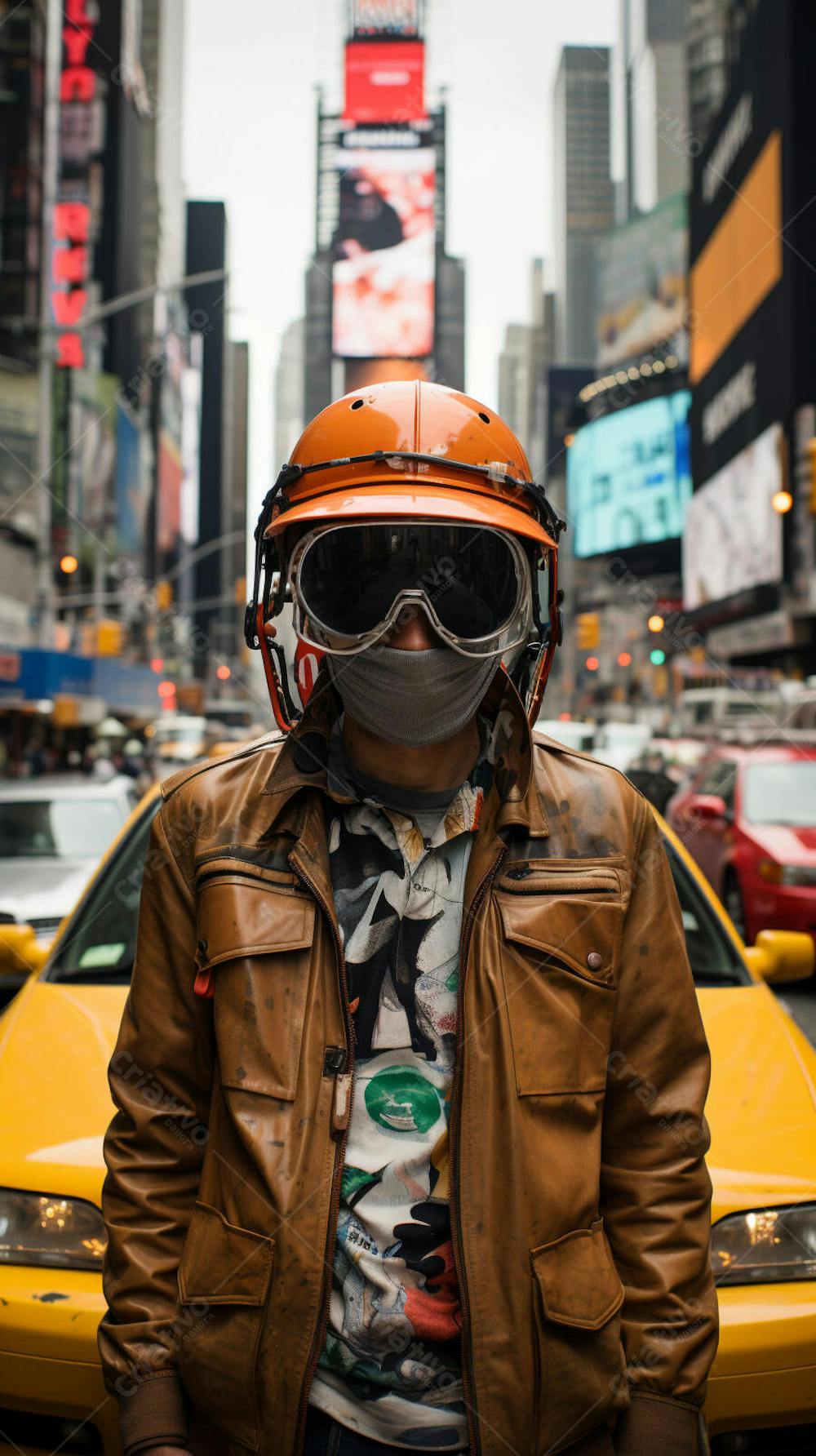 Homem com traje espacial