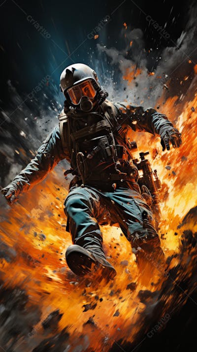 Homem com traje espacial